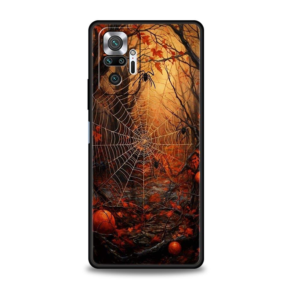 

Spider Web Phone Case Cover for Redmi 14C 10C Note 15 14 13 12 10 11 K40 Pro Plus 5G Soft TPU Shockproof Shell Fundas Capas Bags Note 12 Pro 5G