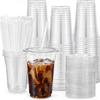 100-Pack 360ml Disposable PET Plastic Cold Drink Cups with Clear Leak-Proof Lids Straws Included for Bubble Tea Iced Coffee Fruit Tea Lemonade Commer