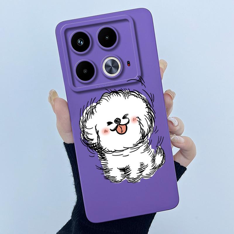 For Infinix Note 40 Pro Plus 40X 4G 5G Phone Case Cute Cartoon Flower Protective Liquid Silicone Soft Back Cover Ultrathin Shell