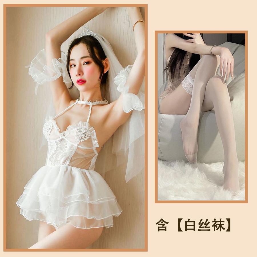 Sex Dessous Sexy Braut Perspektive Tüll Prinzessinnenkleid Spitze Verführung Mesh Sex Anzug Pyjama Frauen