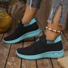Fashion Breathable Knit Casual Sneakers for Women 2025 Comfortable Slip On Sports Shoes Woman Spring Autumn Mix Color Non Slip Sneakers