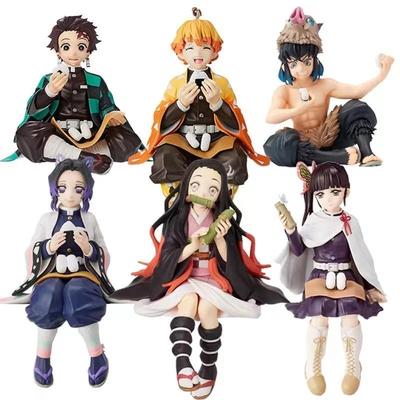 Anime@ Demon Slayer Action Figures Tanjirou Tomioka GiyuuZenitsu  Kochou Nezuko Anime Figure Collect Kid Doll Toys for Children