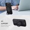 Denior 18 Pro Max Genuine Leather Rotating Magnetic Phone Case With Ring Stand IPhone 16/17 Series