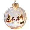 Transparent Glowing Christmas Ornament Ball Lighted Hanging Decoration for Holiday Tree