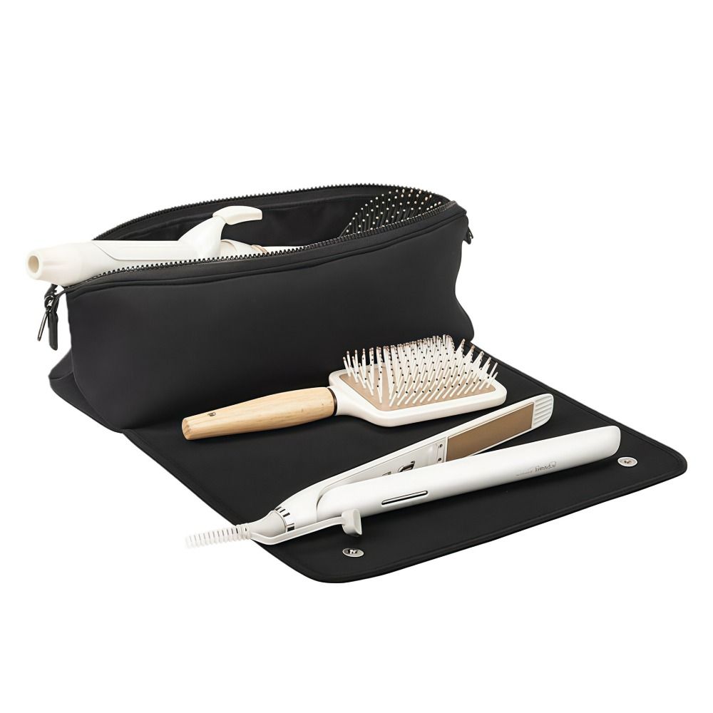 Soft Hair Dryer Storage Bag Foldable Curling Iron Organizer Curling Iron Carrying Case  Travel Use