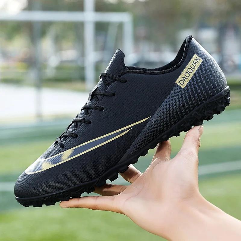 Plus Size Football Shoes Men's High Top Youth Student Competition Training Shoes Artificial Turf Long Spike Basketball Shoes