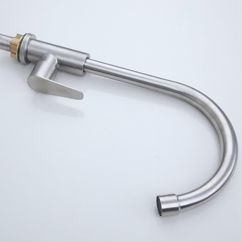 Xin Gang Quan 304 Stainless Steel High-Arc Single-Cold Kitchen Faucet