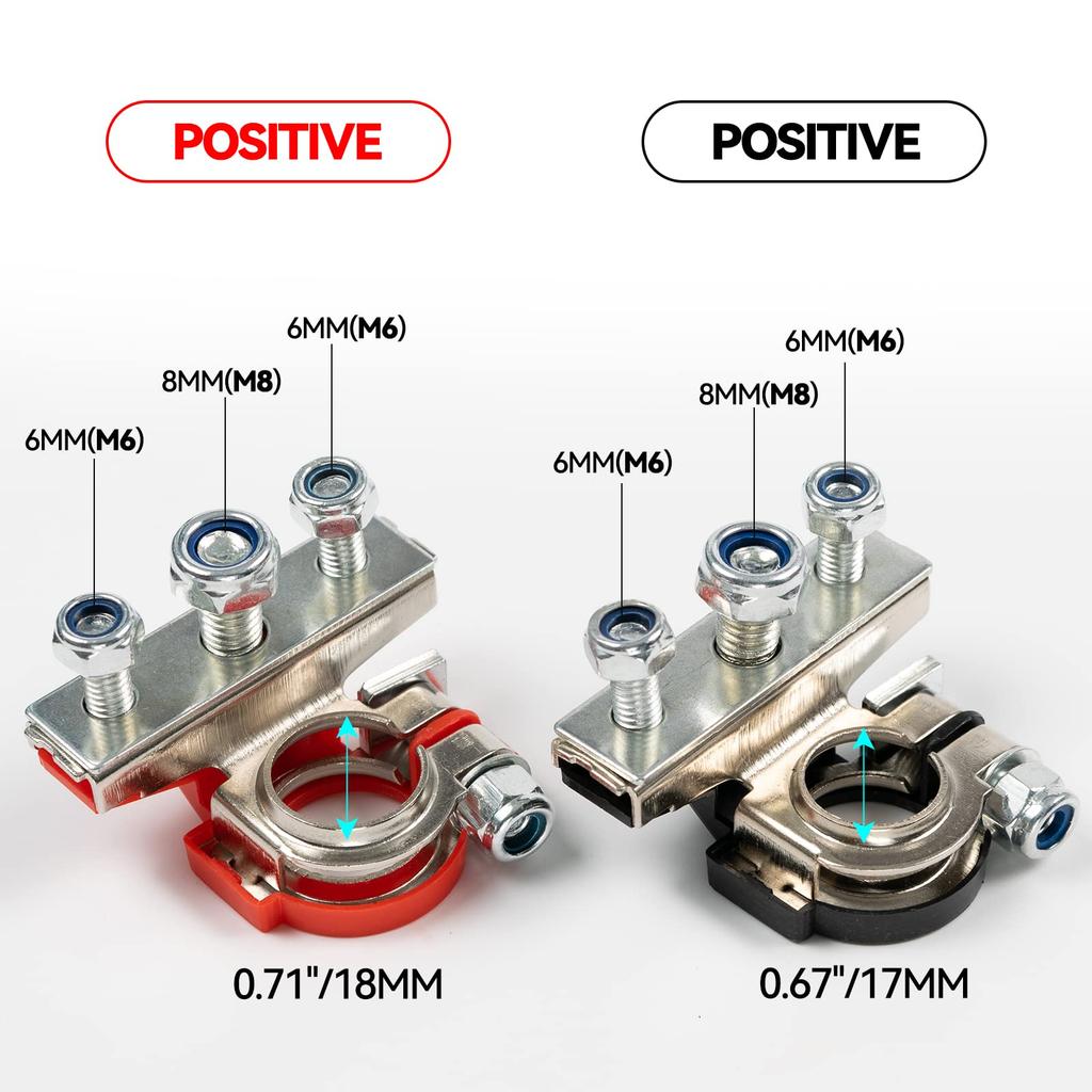 Battery Terminal Clamp Car Battery Clip D Terminal 3 Branch