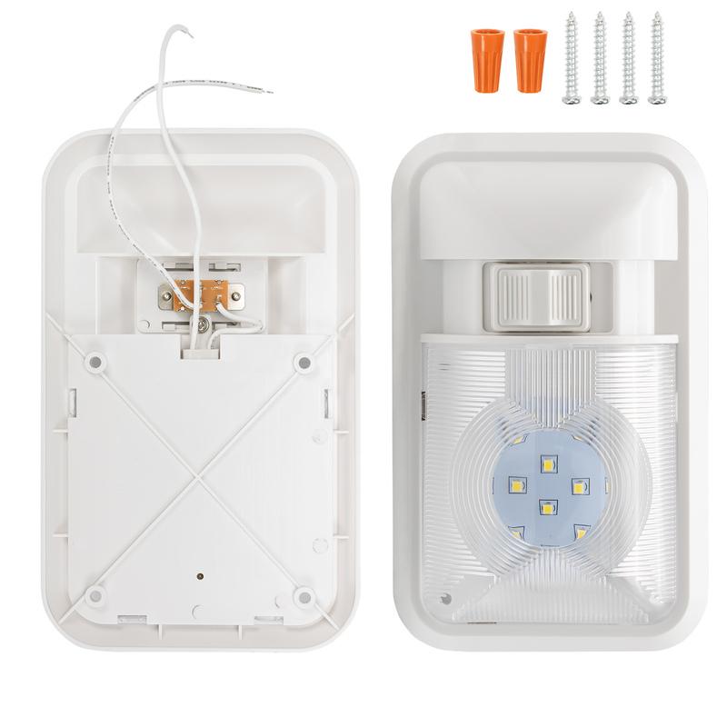 RV Ceiling Dome Single Light 24LED Adjustable Interior Lighting for Car Marine Boat Trailer Camper Vans Natural White 4000-4500K