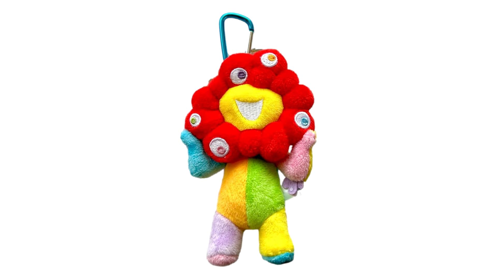 

EXPO Osaka Kansai Expo 2025 Miyakumyaku Mascot Keychain with Carabiner, Sitting Plush Toy, Rainbow, Package Size: Approx. 12 x 8 x 5cm