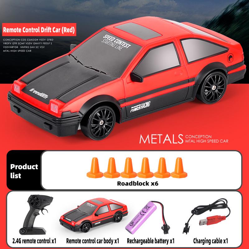 1:24 High-Speed Four-Wheel Drive RC Drift Racing Car Model