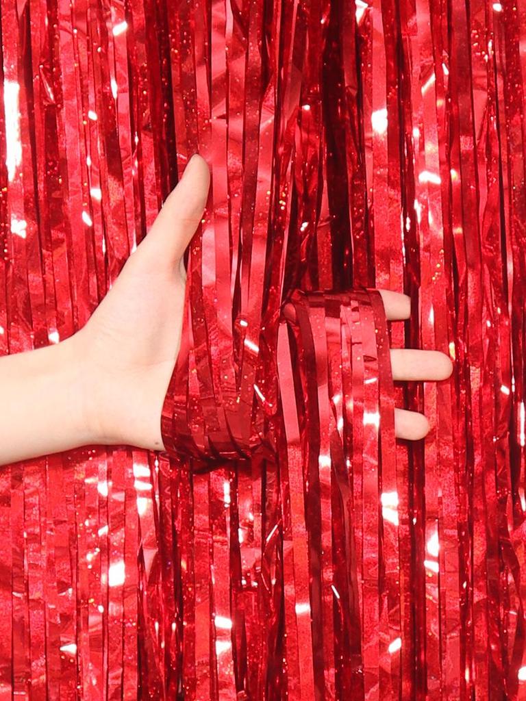 Laser Rain Curtain Tassels & Balloons for Kids' First Birthday Party Decor