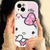 H-Hello Kitty Leather Phone Case For IPhone 15 14 13 Pro Max 12 11 16 Plus Phone Cover