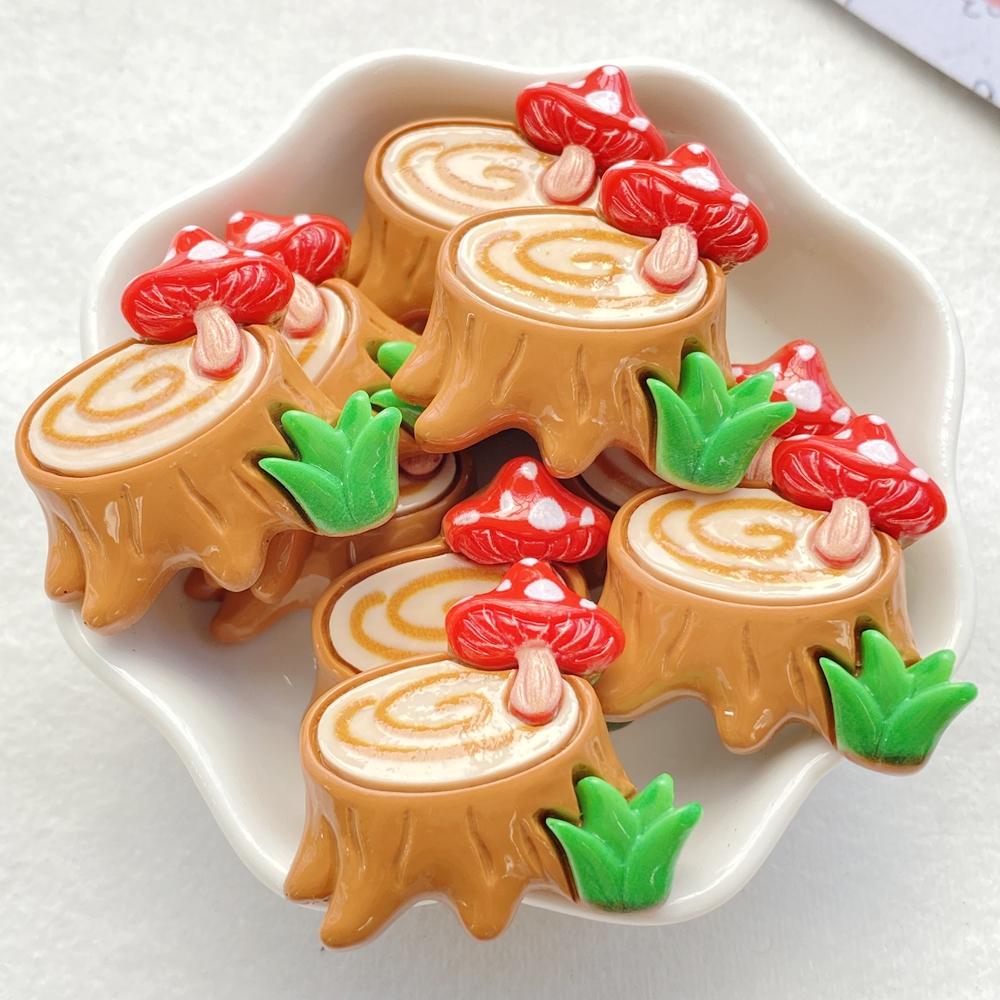 10Pcs New Cute Cartoon Squirrel, Pinecone, Wheat Series Flat Back Resin Cabochons Scrapbooking DIY Jewelry Craft Decoration