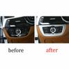 Fit For BMW 5 Series G30 2018- ABS Silver Function Control Button Frame Trim