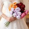 44cm Height Simulation Flower 7 Heads Peony Buds Wedding Bouquet  Desktop Ornament