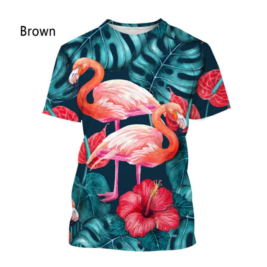Red Crowned Crane Series 3D Printed Men's Casual Short Sleeved T-shirt Plus Size Men Sportwear Summer T-shirts