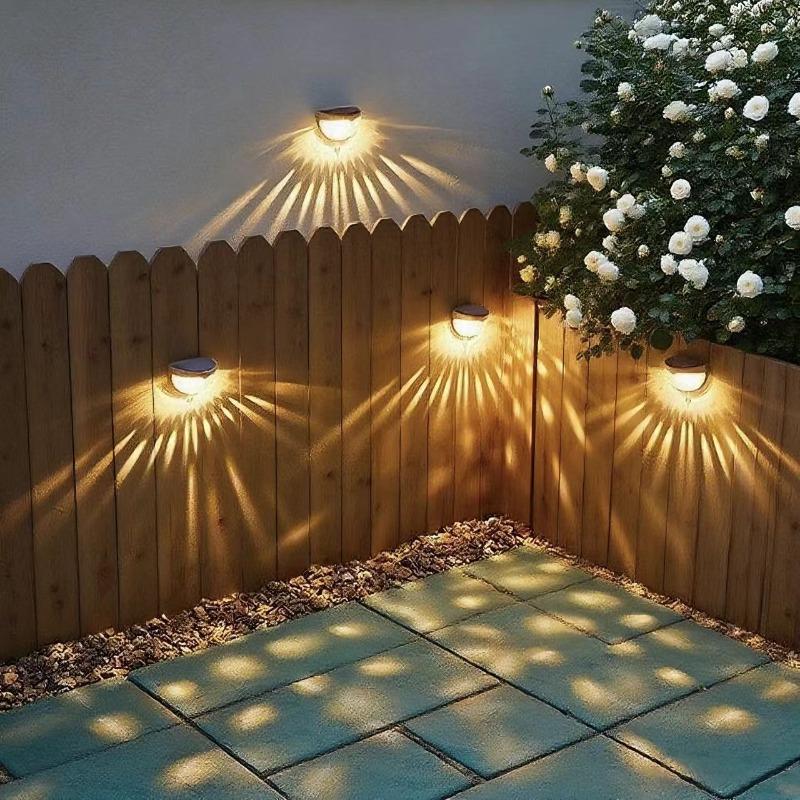 Garden Solar-powered Lamp, Night Light, Household, Garden Atmosphere, Fence, Wall Decoration, Outdoor Steps, Wall Lamp