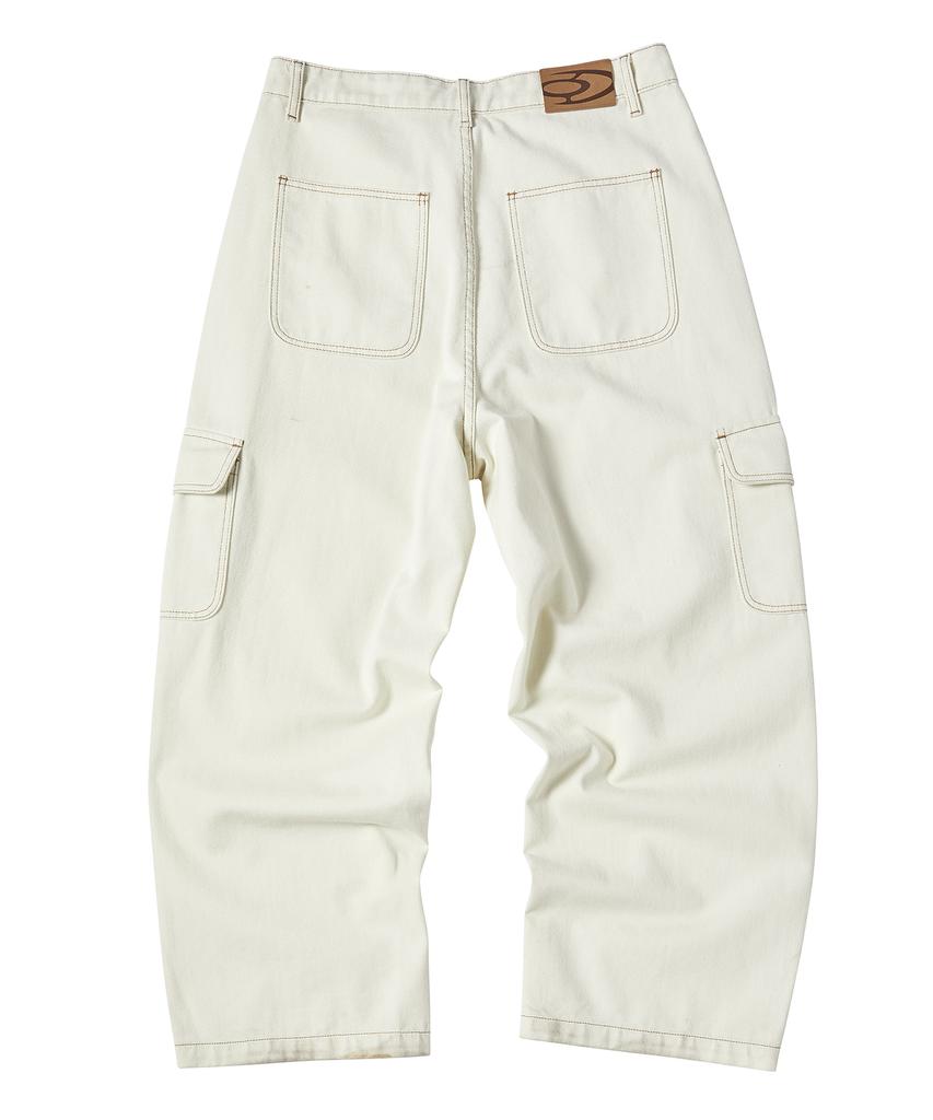 TRAVEL Stitch Pocket Carpenter Pants Ivory