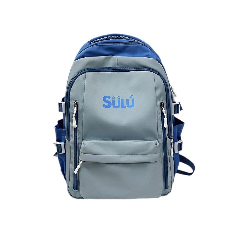 New middle school girls double shoulder schoolbag ins Fengsen Korean version large capacity high value fashion backpack