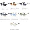 Retro Fashion Pilot Sunglasses Men Women Double Beam Sun Glasses Outdoor Vintage Driving Sunglasses Male Gradient UV400 Eyewear