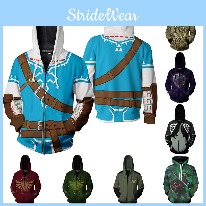 Game The Legend Of Zelda Cosplay Hoodie 3d Zip Sweatshirt Jacket For Ultimate Comfort