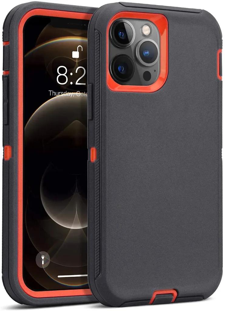 3 In 1 Military Armor Shockproof Phone Case For IPhone 16 15 14 13 12 11 Pro Max 14Plus XS XR Otter Case Box Belt Clip Cover