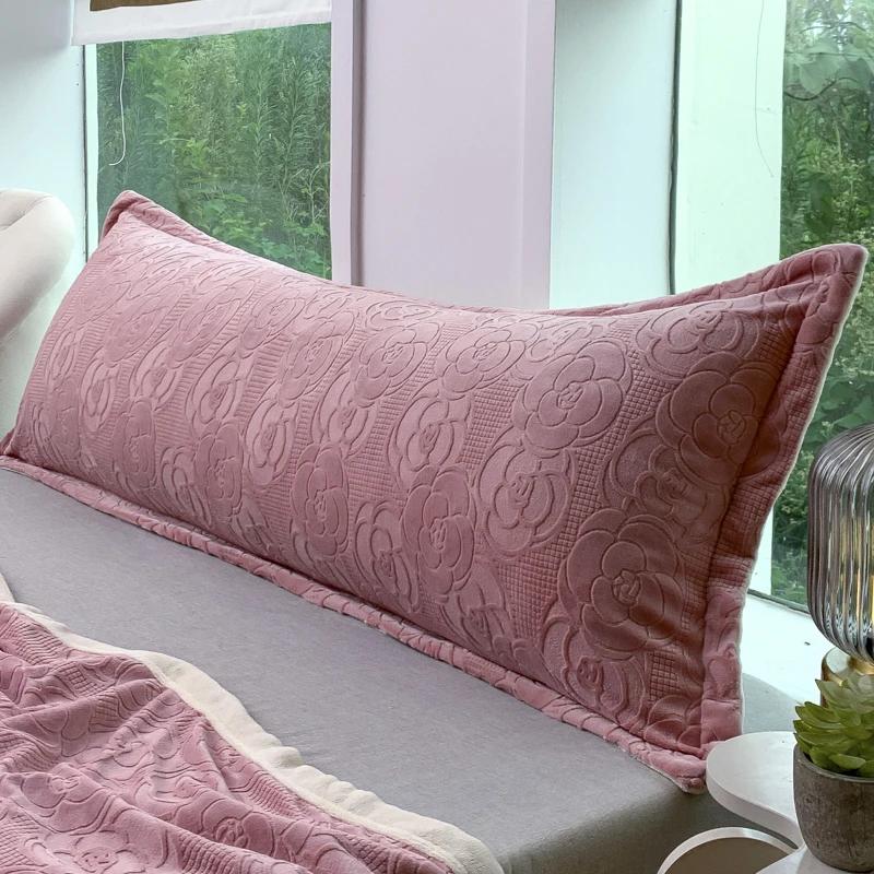 

Супермягкий плюшевый бархатный чехол для подушки, резная фланелевая наволочка для подушки для тела, двойная наволочка для подушек для сна 48cmX120cm