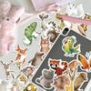 50-Pack Naughty Cartoon Animal Stickers for DIY Phone Case Decoration