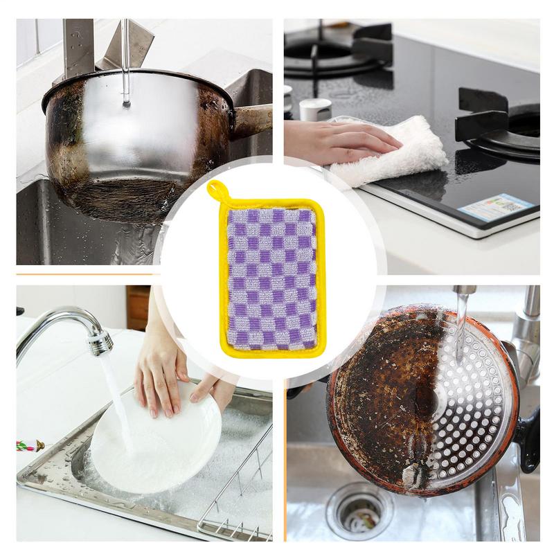 5pcs double-sided Washing Sponges strong decontamination durable and gentle on hands for Home Dishwashing Sink Bathroom Cookware