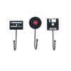 Retro Records Magnetic Tape Wall Hook Hanger kitchen doors back hooks Storage Shelf Dishcloth Rack Towel Holder Home Decor