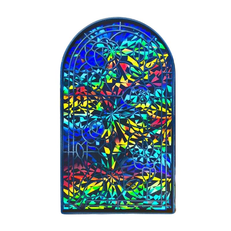 

Rainbow Effect Rose Flower Resin Molds Holographic Wall Decoration Resin Molds Rose Painting Silicone Mold Ornament чорний