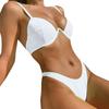 2025 Halter Bikini Set Short Swimsuit Women High Waist Swimwear  Women's Sexy Backless Solid Color Beach Split Bikini Swimsuit