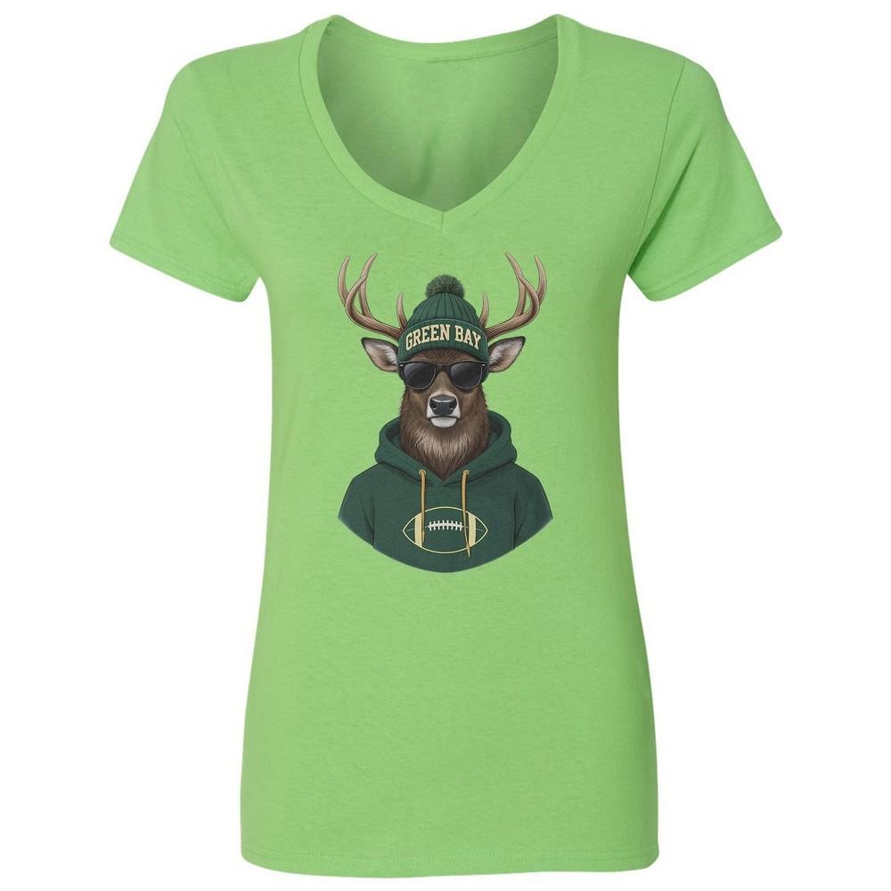 Cool Deer Support Green Bay Design - Fans Ladies  V-Neck Tshirt Unisex T-Shirt S