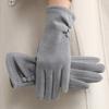 Soft Velvet Winter Thermal Gloves Thick Lined Fleece Lined Gloves Touchscreen Gloves  Riding