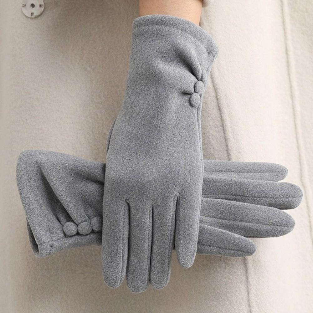 Soft Velvet Winter Thermal Gloves Thick Lined Fleece Lined Gloves Touchscreen Gloves  Riding