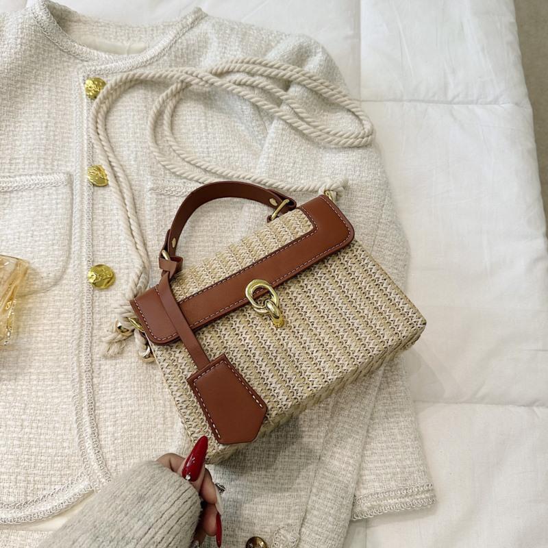 

Модна персоналізована маленька квадратна жіноча сумка зима 2024 новий тренд сумка-мессенджер повсякденна проста жіноча сумочка коричневий