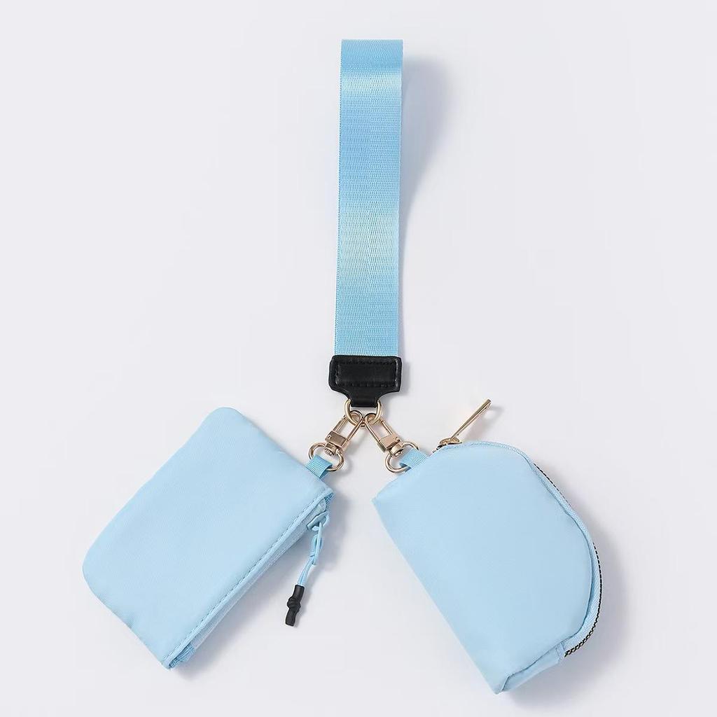 LULU-Style Waterproof Mini Wristlet & Coin Purse with Key Storage and Red Envelope Pocket