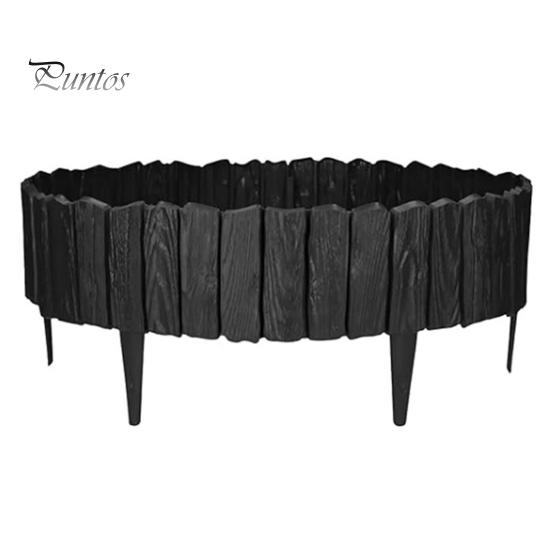 Decorative Garden Fence Edging Border, 5.91Ft 7.87Ft 11.81Ft Plastic Flexible Lawn Wood Retro Look, No Dig Panels for Flower Beds Lawns Bed