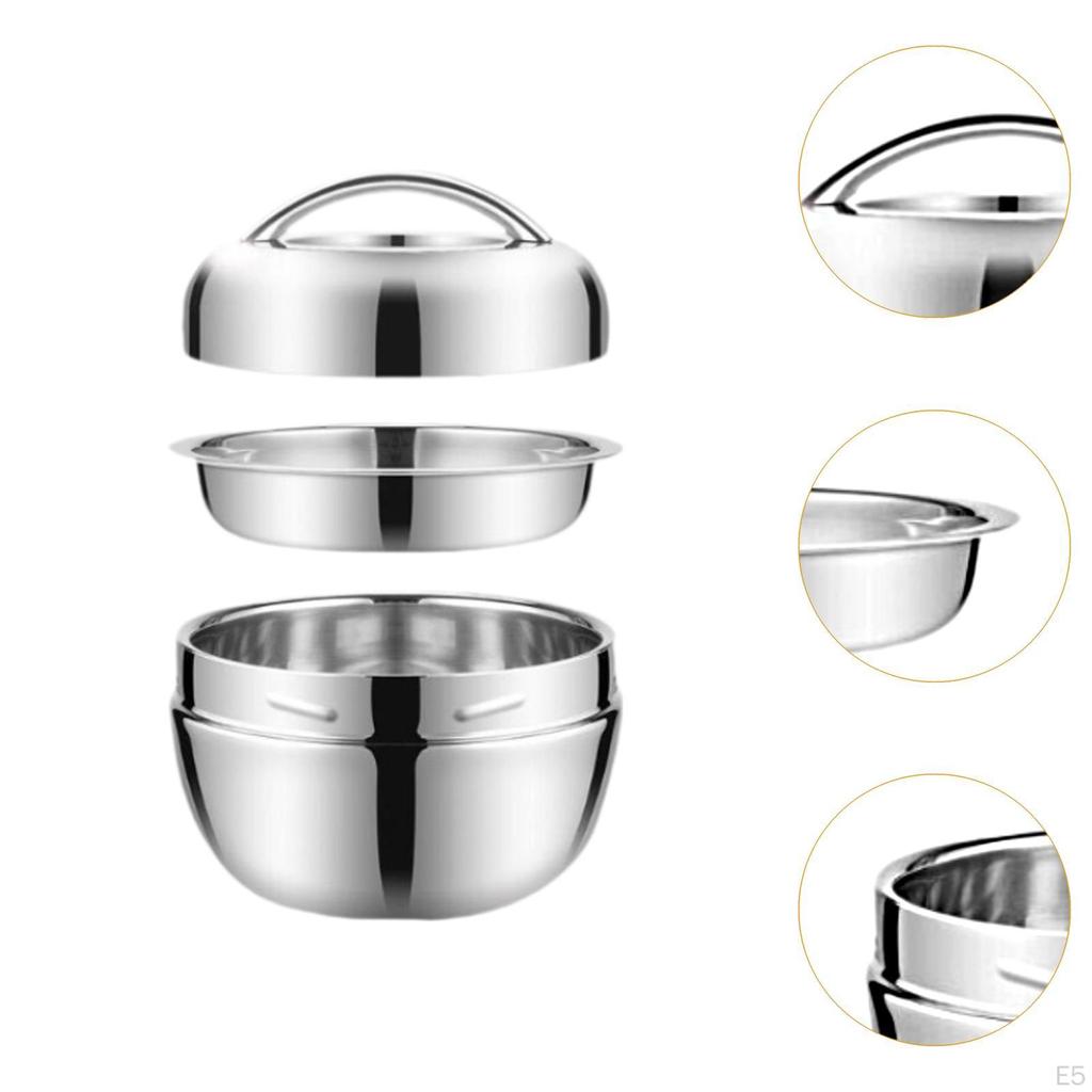 Nerezová krabička Bento Box Snídaňové jídlo Teplejší oběd Izolovaný kontejner pro kempování