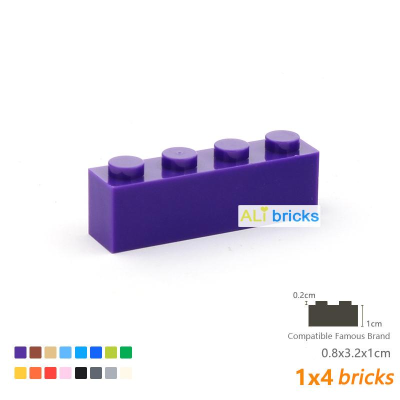 24pcs/lot Bulk Blocks Building Bricks Thick 1X4 Educational Assemblage Construction Toys for Children Size Compatible With 3010
