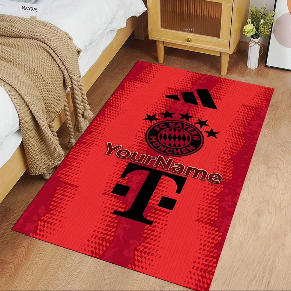 Bayern Munich Customized Name Area Rug Suitable for Living Rooms Study room Playrooms Entryway Anti-slip Rug Decorate Offices Gift for Festivals