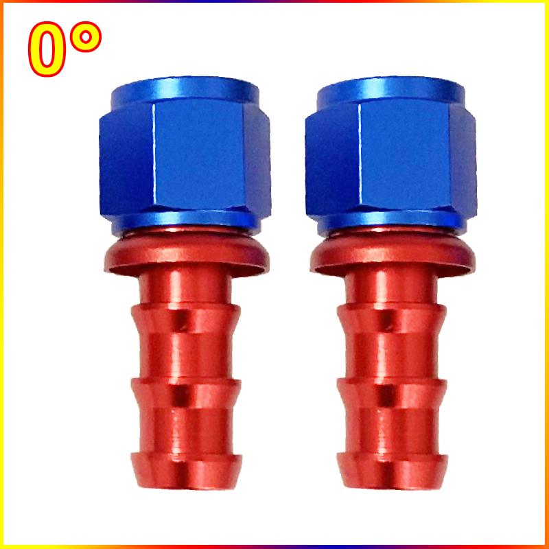 2Pcs 0 ° 45 ° 90 ° 180 ° AN4 6 8 10 12 Fuel Cooler Hose Connector Automotive Parts Connection Adapter Connector Automotive Parts