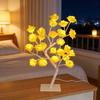 Rose Flower Tree Lamp 24 LED Rose Tree Table Lamp USB Powered Artificial Bonsai Flower Night Light for Bedroom Living Room Wedding Valentine's Day