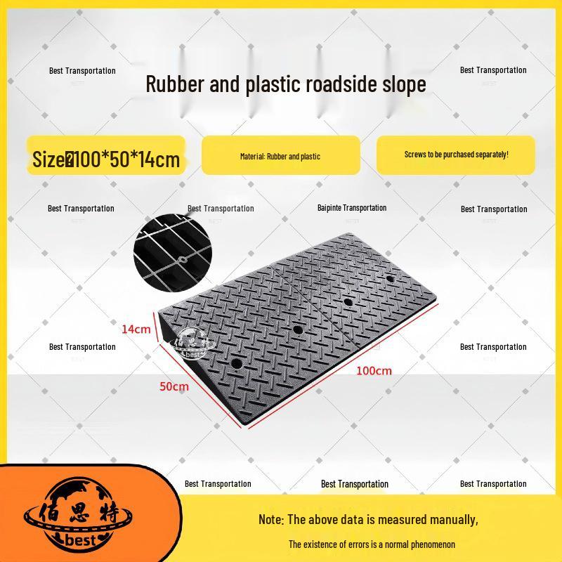 Household Rubber Threshold Ramp for Curbs and Slopes: Car and Road Edge Climbing Pad