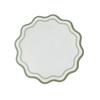 Faux Leather Scalloped Placemat Heat-Resistant Non-slip Heat Insulation Waterproof Dining Table