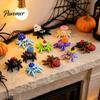 Scavenger Hunt Props 3D Printed Spider Egg Set with 10Pcs Articulated Small Spiders, Movable Joint Unique Holiday Gifts Figurines, Halloween