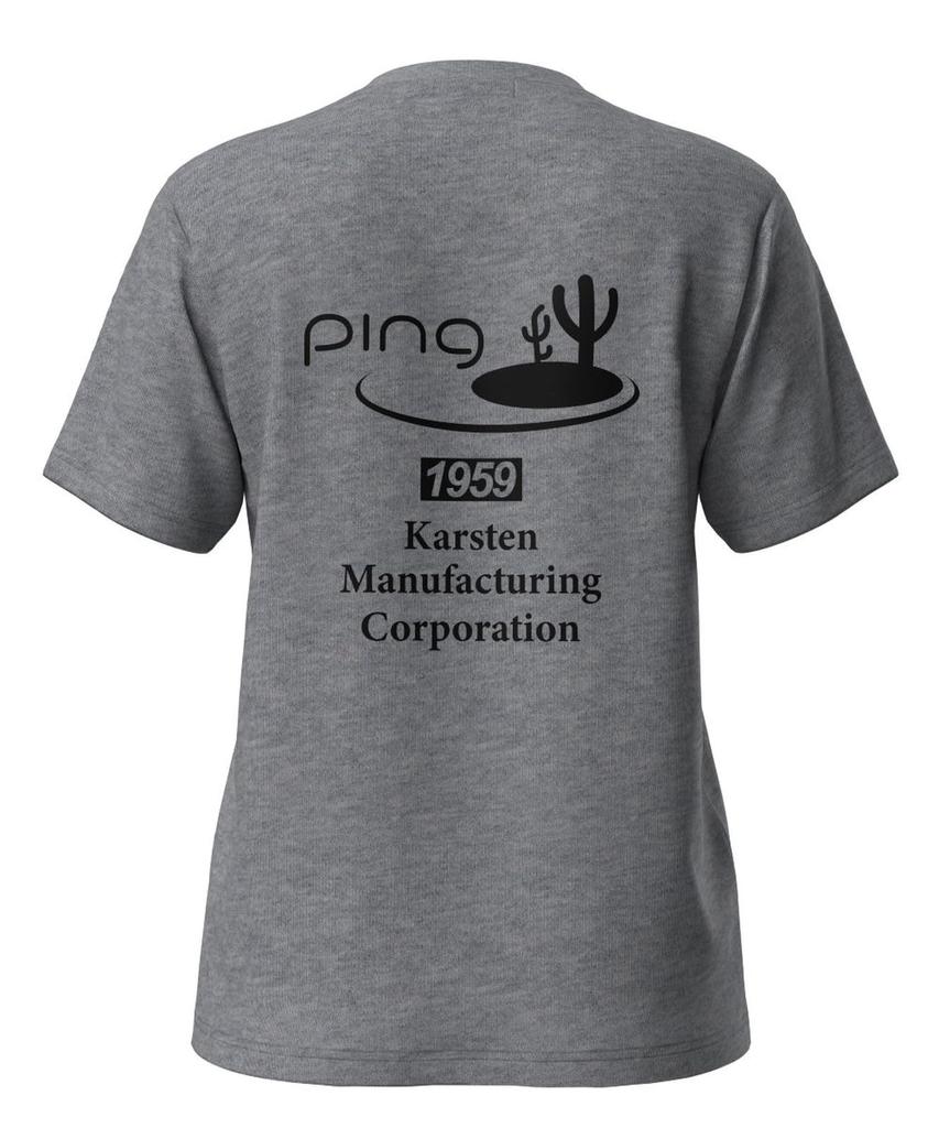 Ping Apparel Women's Short Sleeve Printed T-Shirt (Suitable for Golf) / 622-4264800 020_Gray, Medium