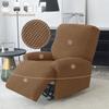 Solid Color Recliner Chair Cover Polar Fleece Non-Slip Single Sofa Covers for Living Room Lazy Boy Relax Armchair Slipcover