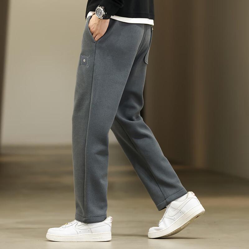 

FAPAI Men s Fleece-Lined Straight-Leg Casual Pants 4XL